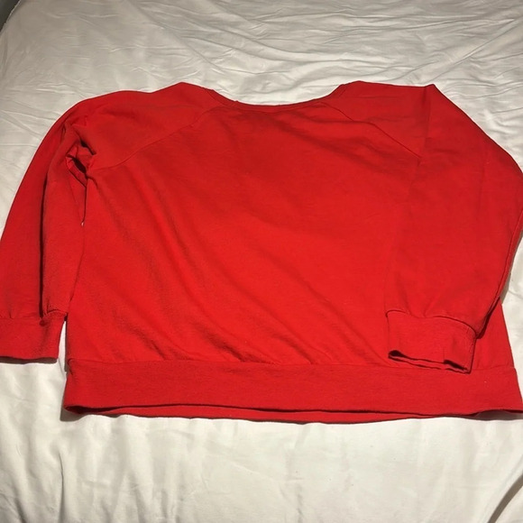 Graphic Santa Selfie #Believe Red Crewneck Sweatshirt size XXL - Picture 7 of 7